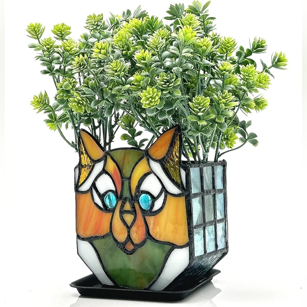 Stained Glass Flower hold,Indoor and Outdoor Plant Displays